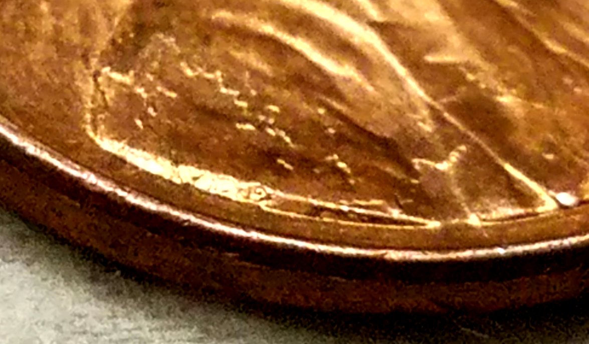 1992-P-Lincoln-Cent-Plating-Error-At-Face,-Beard,-Shirt-Collar-On-Obverse?